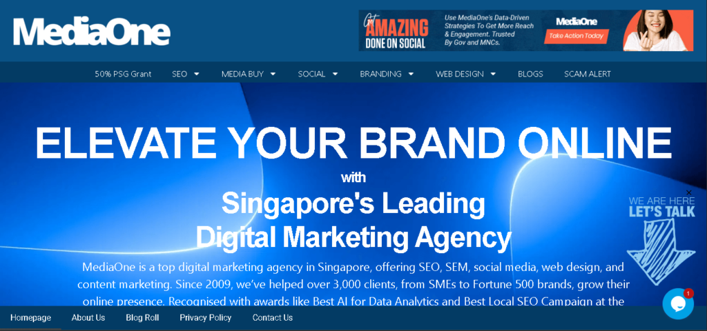 MediaOne Digital SEO Marketing Agency Singapore