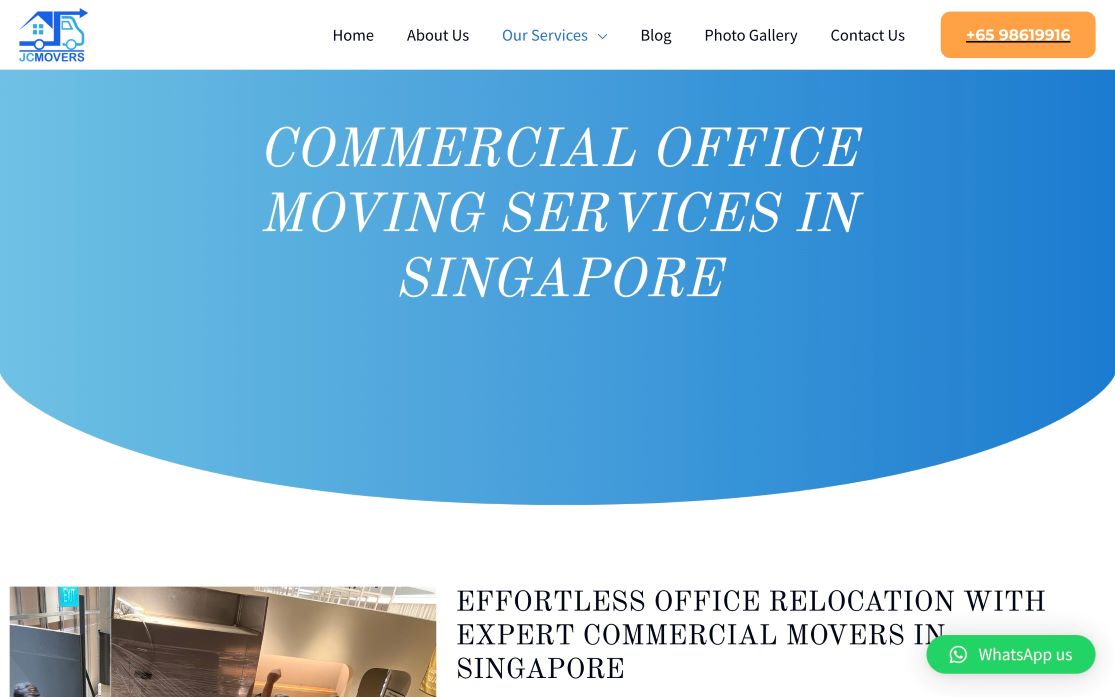 JC Movers Office Moving Services Singapore