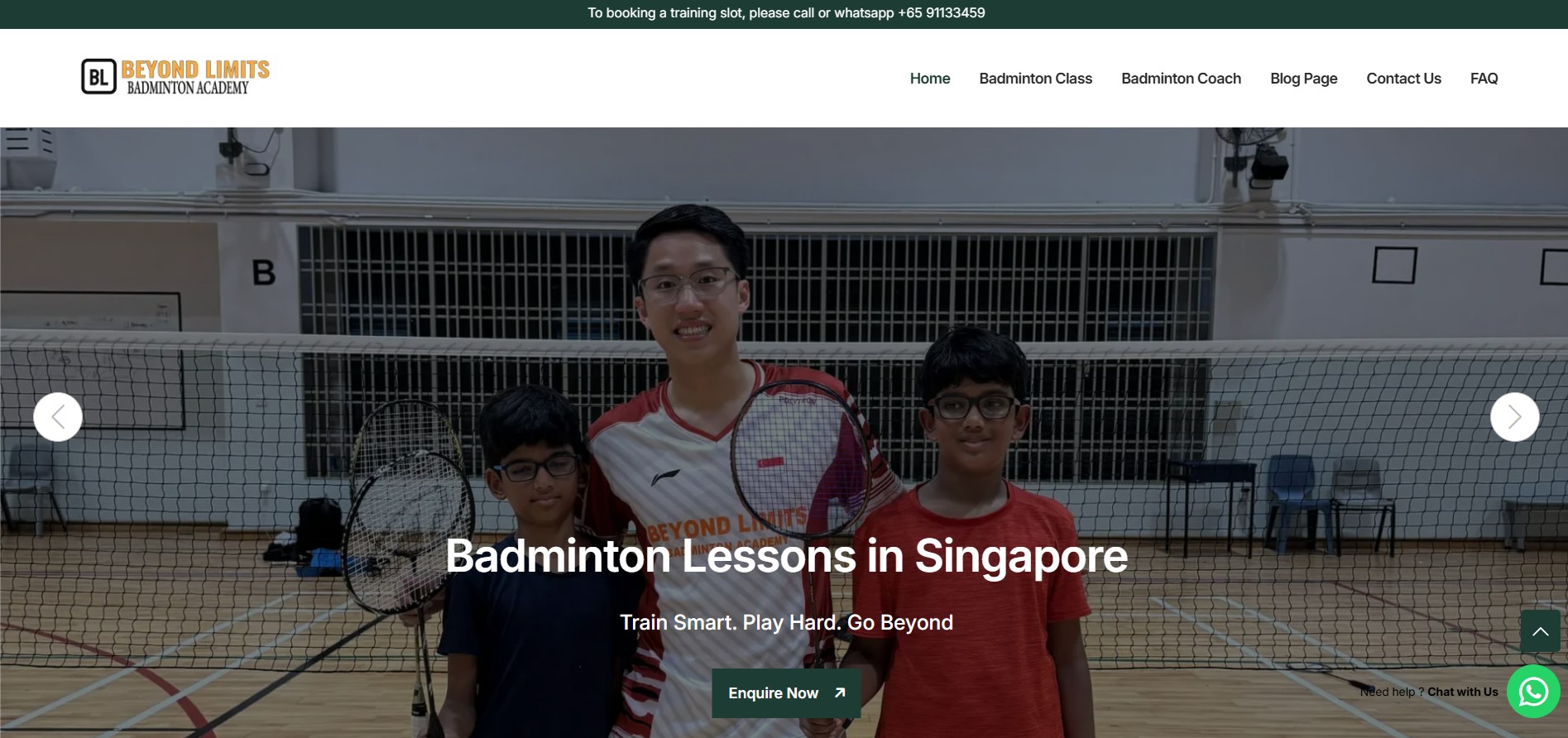 Beyond Limits Badminton Academy Singapore