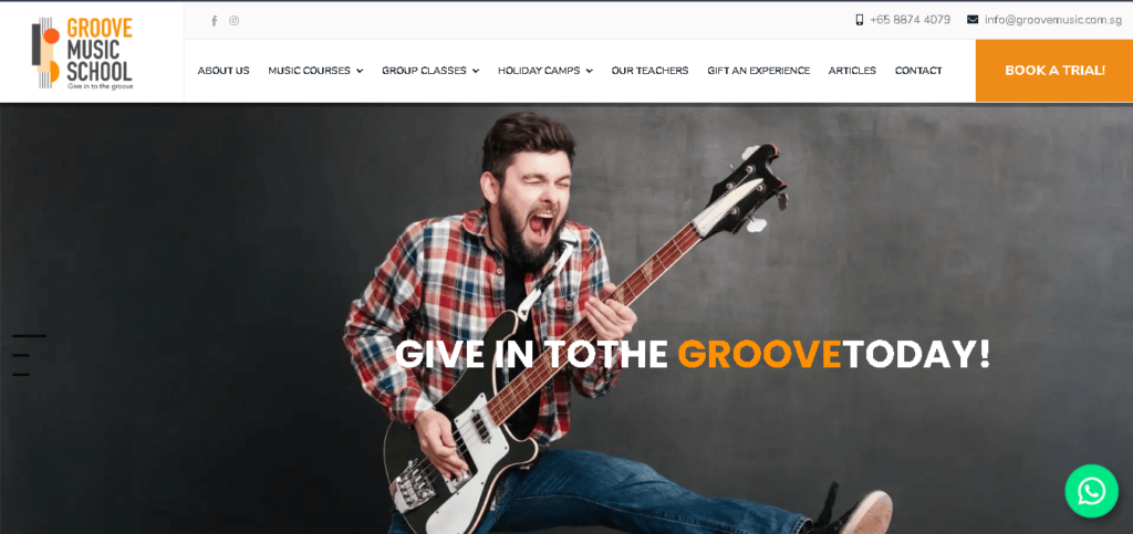 Groove Music  School Guitar Lesson Singapore