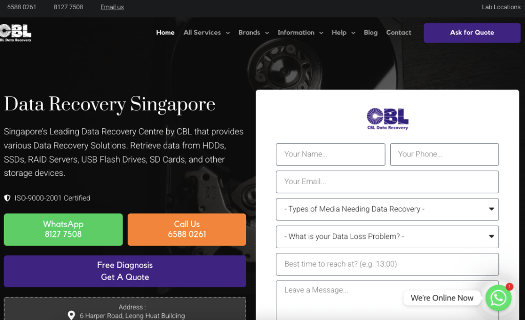 CBL Data Recovery Best Data Recovery Singapore