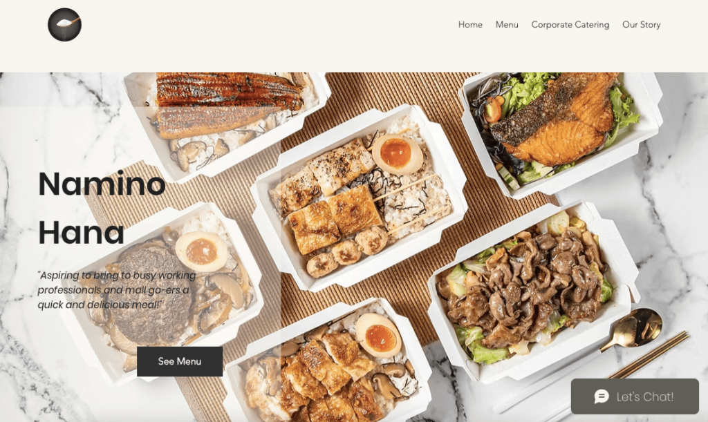 Namino Hana Japanese Bento Set Delivery Singapore