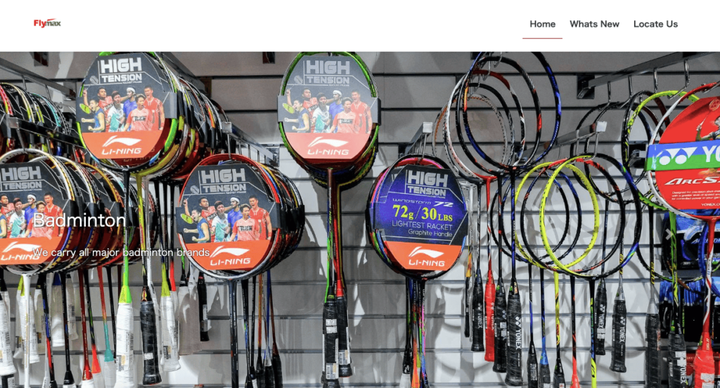 Flymax Badminton Racket Shop In Singapore