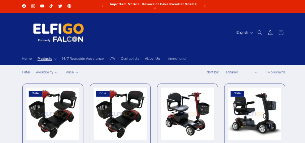 ELFIGO Mobility Scooters Singapore
