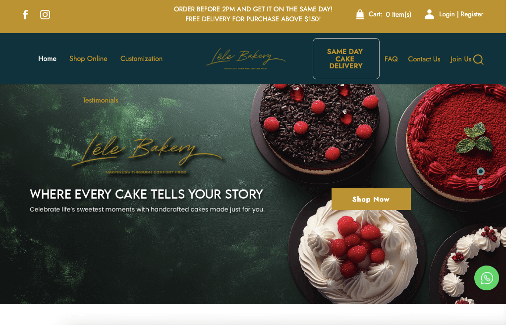 LÉLE Bakery Log Cake Singapore