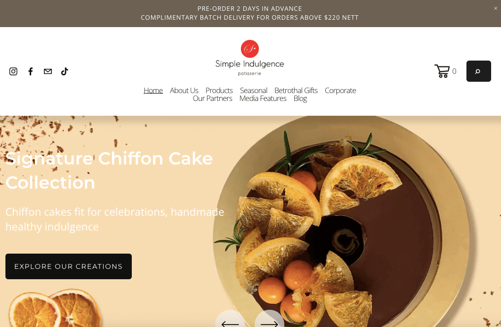 Simple Indulgence Patisserie Xmas Log Cake Singapore