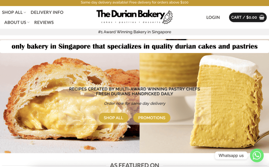 The Durian Bakery Mooncake Singapore