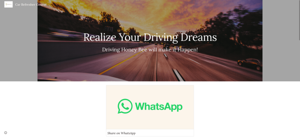 Driving Honey Bee Singapore