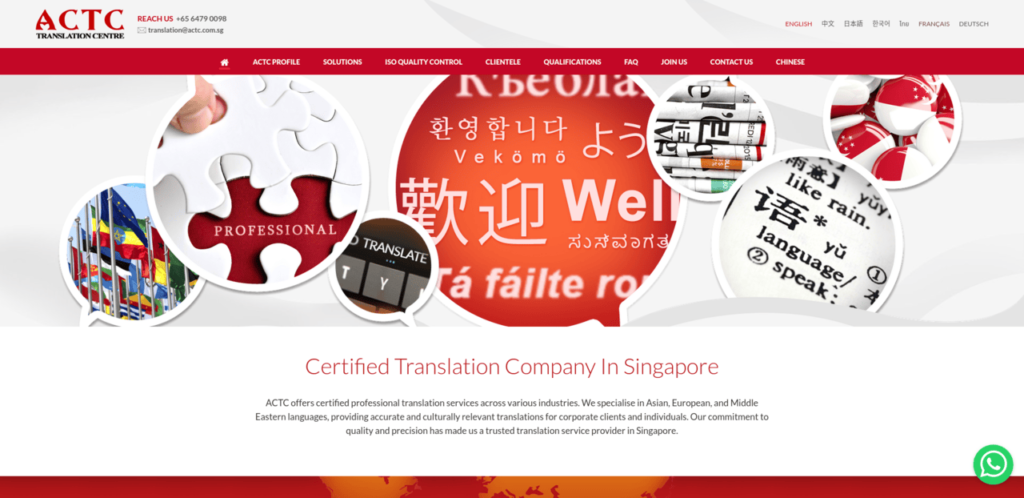 ACTC Best Translation Service Singapore