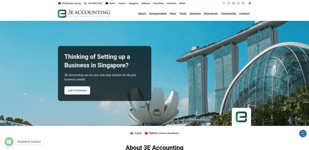 3E Accounting Company Incorporation Services In Singapore