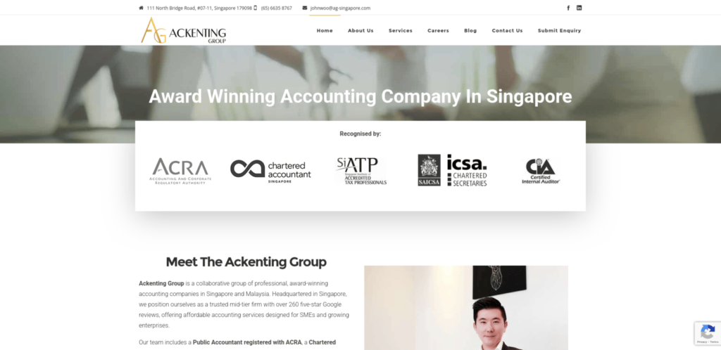 Ackenting Group Company Incorporation Services In Singapore