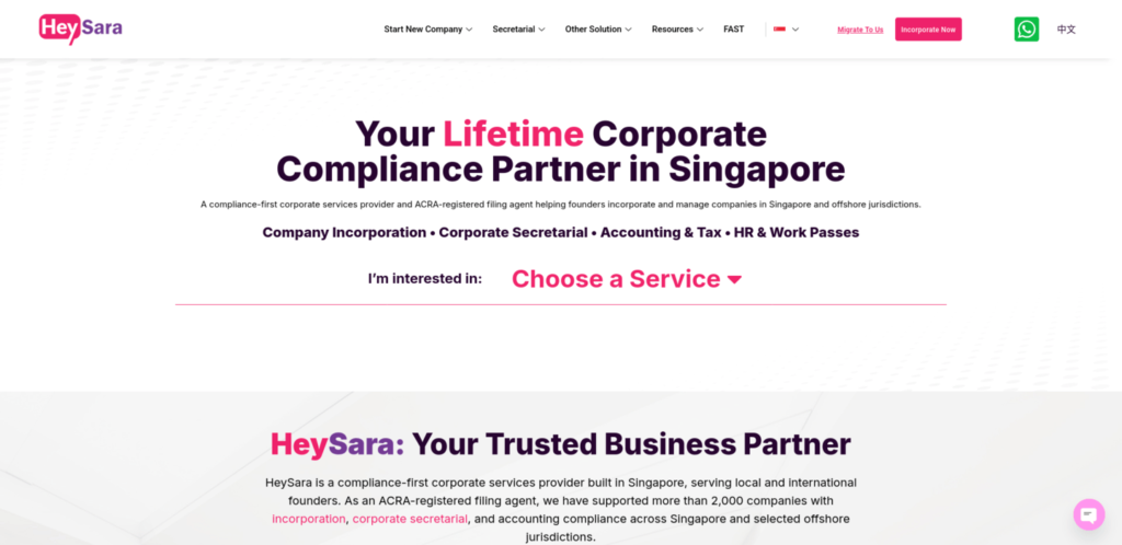 HeySara Company Incorporation Services In Singapore