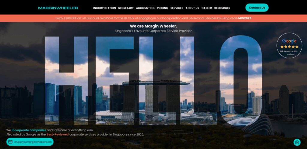 Margin Wheeler Incorporation Service Singapore