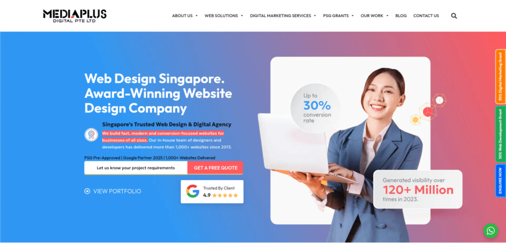 MediaPlus Digital Website Design Singapore