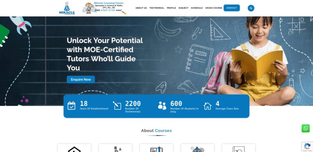 Miracle Learning Centre Physics Tuition Singapore