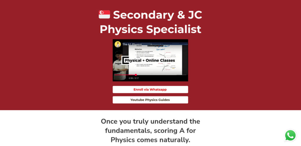 The A1 Physics Tuition Singapore