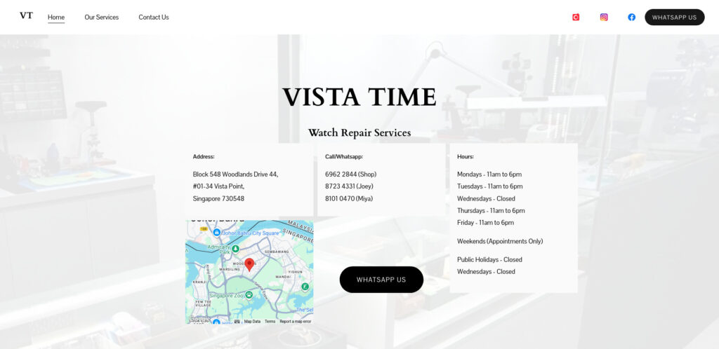 Vista Time Watch Repair Singapore