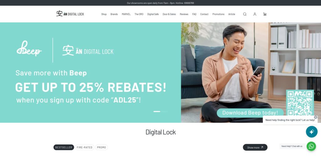 AN Digital Lock Door Singapore