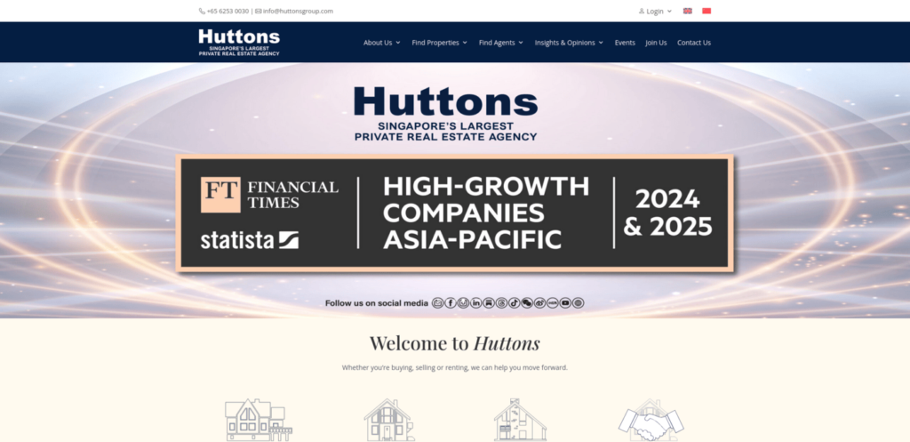 Huttons Best Property Agent Singapore