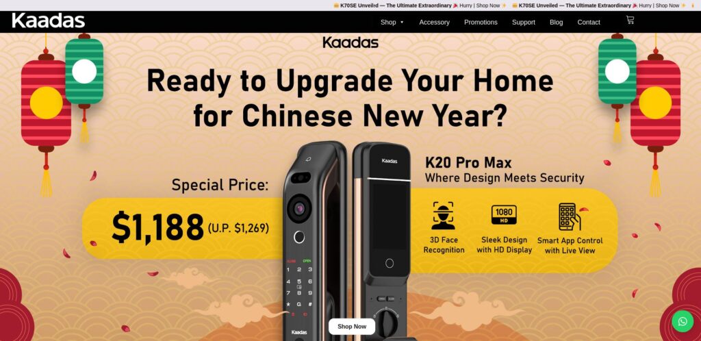 Kaadas Best Digital Lock Singapore