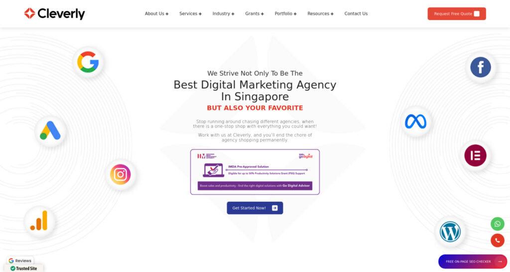 Cleverly PSG Digital Marketing Grant Singapore