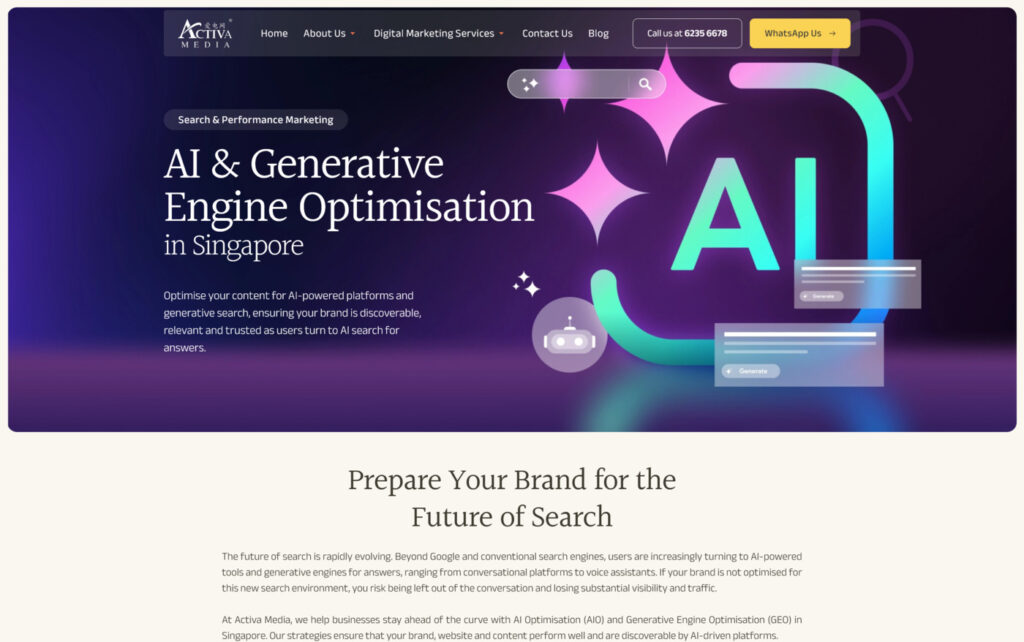 Activa Media Top GEO Agency Singapore