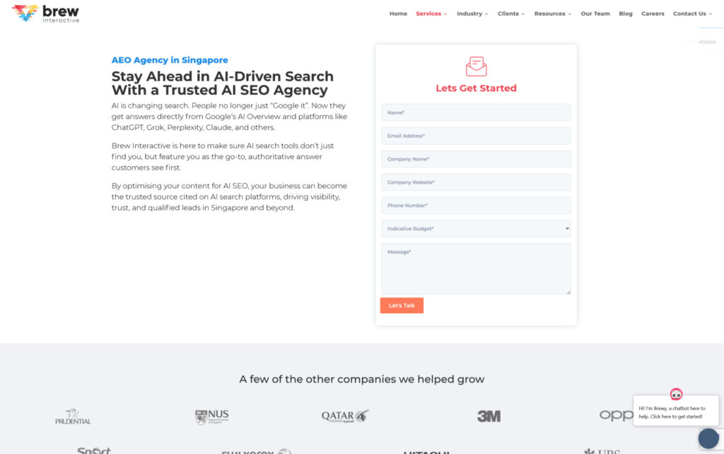 Brew Interactive Top GEO Agency Singapore
