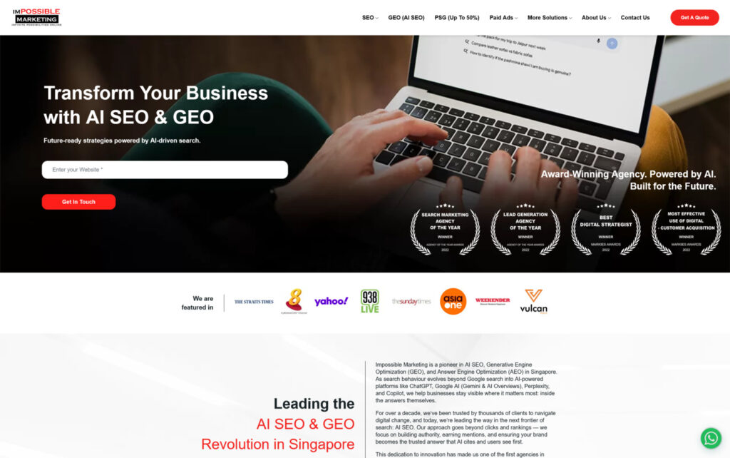 Impossible Marketing Best GEO Agency Singapore