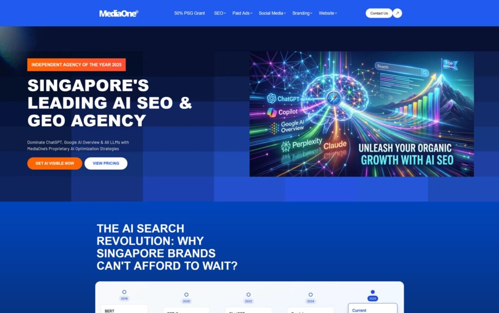 MediaOne Top GEO Agency Singapore