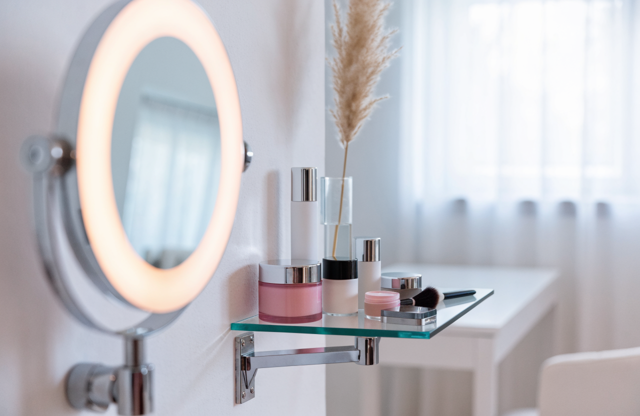 Illustrative image of a trendy Korean-style beauty studio