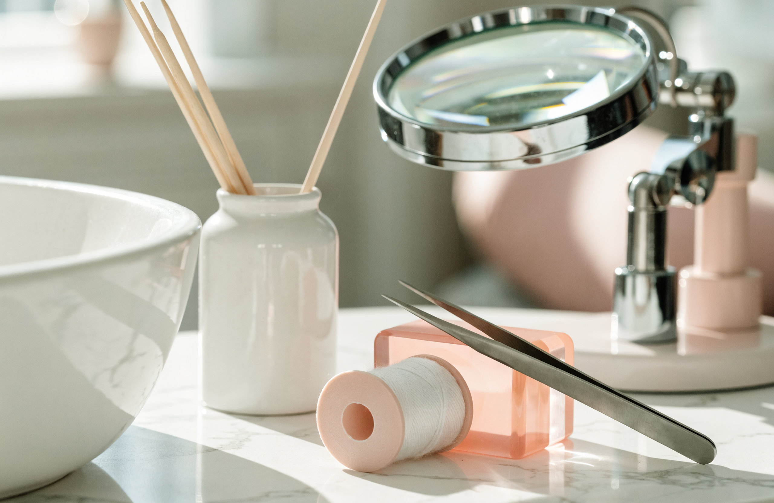 Illustrative image of a brow specialist studio styling station