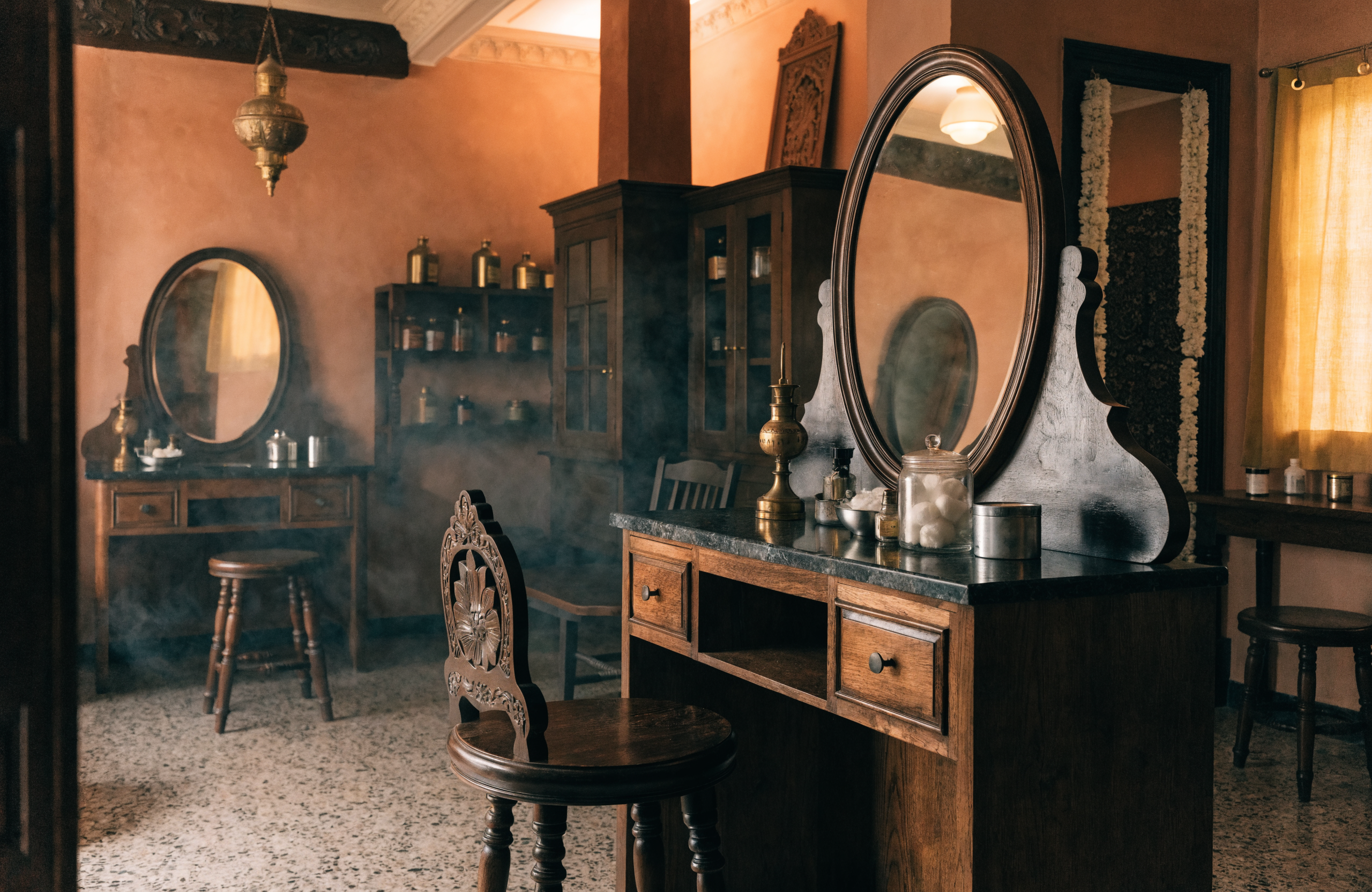 Illustrative image of a traditional heritage beauty salon interior