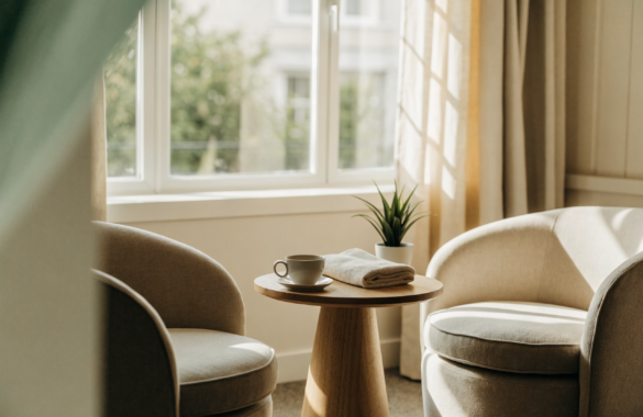 Illustrative calming counselling room, generic hero image for TheGirl.co counselling services roundup