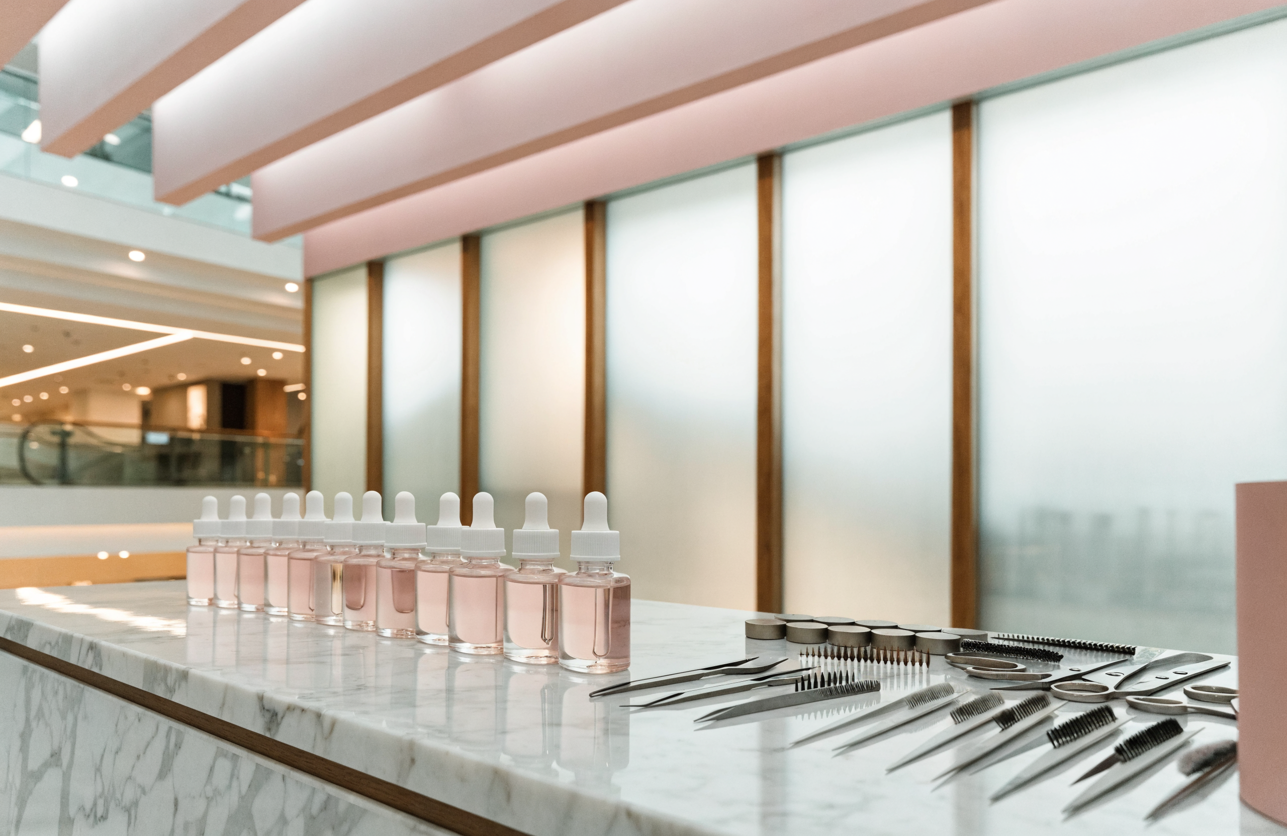 Illustrative beauty bar interior representing Browhaus brow lamination studio in Singapore