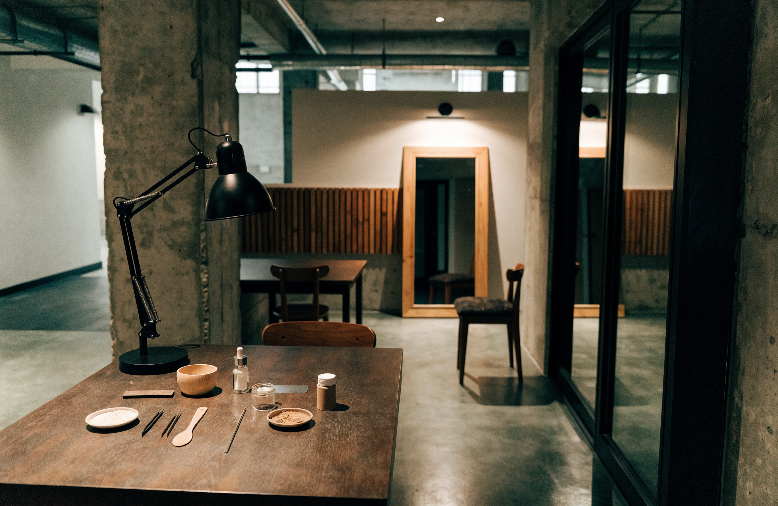 Illustrative minimalist CBD beauty studio representing Lash Inc SG in Singapore