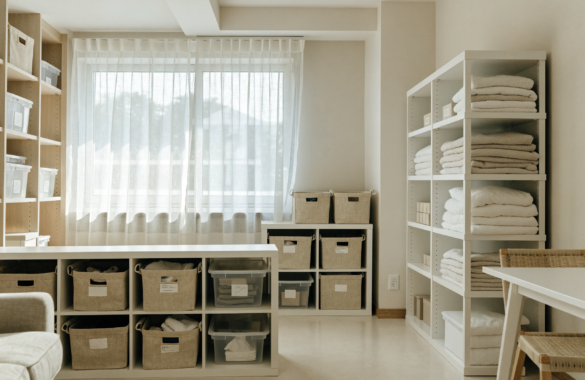 Illustrative image of an organised home storage area, representing Edits Inc home organising services in Singapore
