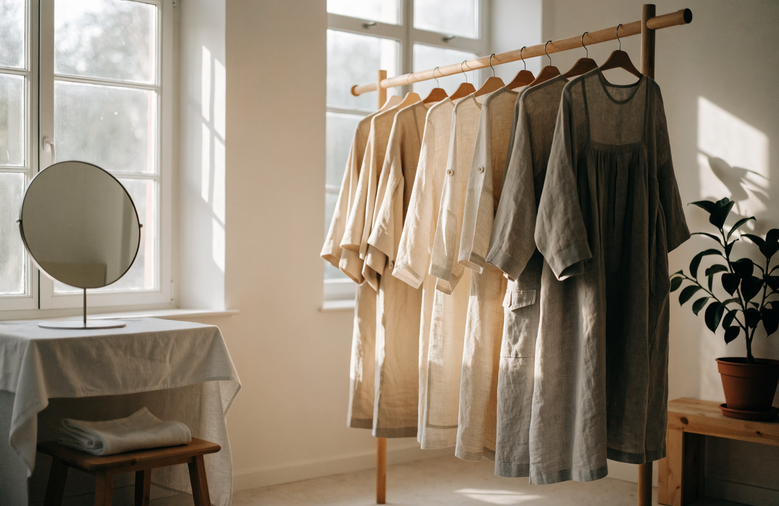 Illustrative photo of a calm maternity styling studio